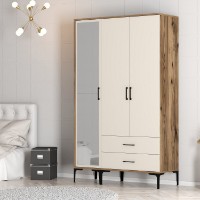 Dulap Hanah Home Kumsal RT Walnut Cream imaginea #5 — magazin online Desire.md