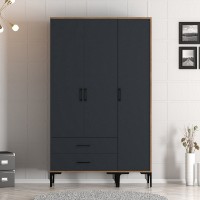 Dulap Hanah Home Kumsal ST Walnut Anthracite imaginea #2 — magazin online Desire.md