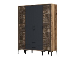 Dulap Hanah Home Kumsal PTP Walnut Anthracite imaginea #5 — magazin online Desire.md