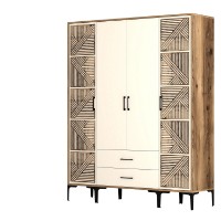 Dulap Hanah Home Kumsal PTP Walnut Cream imaginea #5 — magazin online Desire.md