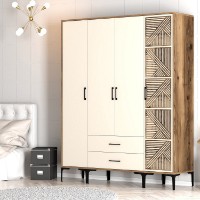 Dulap Hanah Home Kumsal STP Walnut Cream imaginea #3 — magazin online Desire.md