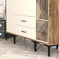 Dulap Hanah Home Kumsal STP Walnut Cream imaginea #4 — magazin online Desire.md