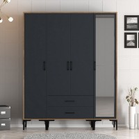 Dulap Hanah Home Kumsal STR Walnut Anthracite
