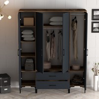 Dulap Hanah Home Kumsal STR Walnut Anthracite imaginea #2 — magazin online Desire.md