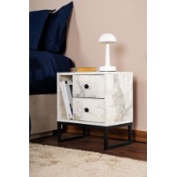 Прикроватная тумба Hanah Home Glimmer Fressia Marble Black
