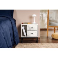 Прикроватная тумба Hanah Home Glimmer Fressia Marble Black фото №3 — интернет-магазин Desire.md