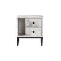 Прикроватная тумба Hanah Home Glimmer Fressia Marble Black фото №5 — интернет-магазин Desire.md