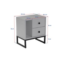 Прикроватная тумба Hanah Home Glimmer Fressia Marble Black фото №8 — интернет-магазин Desire.md