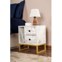 Noptieră Hanah Home Glimmer Fressia Marble Gold
