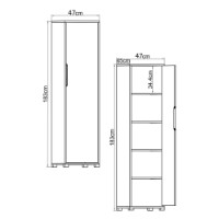 Dulap Hanah Home Flora 47 Sapphire Oak White imaginea #6 — magazin online Desire.md