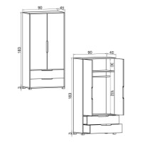 Dulap Hanah Home Flora 184 White imaginea #6 — magazin online Desire.md