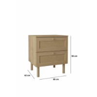 Прикроватная тумба Hanah Home Baru Beige фото №8 — интернет-магазин Desire.md