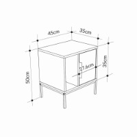 Прикроватная тумба Hanah Home Glynn White фото №4 — интернет-магазин Desire.md