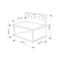 Noptieră Hanah Home Treo Sapphire Oak imaginea #4 — magazin online Desire.md