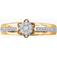 Inel din aur rosu cu diamante Casa Bosco 1011280 2,06g s.18 imaginea #4 — magazin online Desire.md