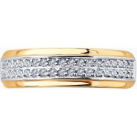 Inel din aur rosu cu diamante Casa Bosco 1011548 1,37g s.17,5 imaginea #2 — magazin online Desire.md