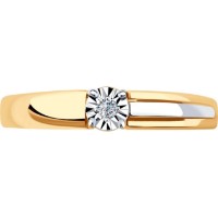 Inel din aur rosu cu diamant Casa Bosco 1011721 1,55g s.17,5 imaginea #2 — magazin online Desire.md