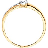 Inel din aur rosu cu diamant Casa Bosco 1011721 1,55g s.17,5 imaginea #3 — magazin online Desire.md