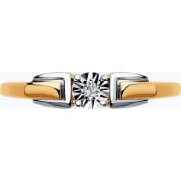 Inel din aur rosu cu diamant Casa Bosco 1011724 1,39g s.15,5 imaginea #3 — magazin online Desire.md