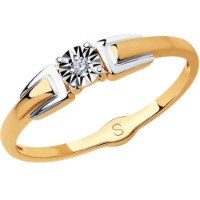 Inel din aur rosu cu diamant Casa Bosco 1011724 1,39g s.15,5