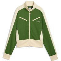 Hanorac damă Puma T7 Retro Track Earthy Green/Buttercream, s.XL