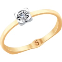 Inel din aur combinat cu diamant Casa Bosco 1011749 1,35g s.16