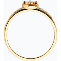 Inel din aur combinat cu diamante Casa Bosco 1011754 2,03g s.18 imaginea #2 — magazin online Desire.md