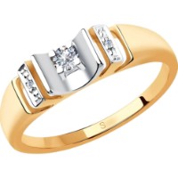Inel din aur combinat cu diamante Casa Bosco 1011838 2,25g s.18