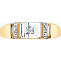 Inel din aur combinat cu diamante Casa Bosco 1011838 2,25g s.18 imaginea #4 — magazin online Desire.md