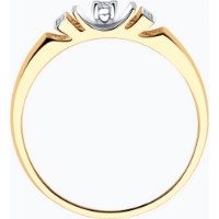 Inel din aur combinat cu diamante Casa Bosco 1011838 2,25g s.18 imaginea #6 — magazin online Desire.md