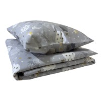 Lenjerie de pat pentru copii Holala Kids Grey Clouds 120x60cm 3pcs imaginea #10 — magazin online Desire.md