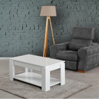 Măsuţă cafea Hanah Home Shelf Shiny White