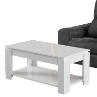 Măsuţă cafea Hanah Home Shelf Shiny White imaginea #2 — magazin online Desire.md