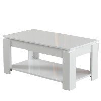 Măsuţă cafea Hanah Home Shelf Shiny White imaginea #3 — magazin online Desire.md