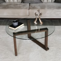 Măsuţă cafea Hanah Home Yuvarlak Cam Orta Sehpa S300