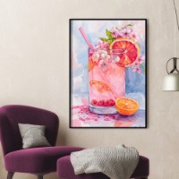 Pictură ArtShop Cocktail with Flowers 60x90cm (PET247-LL)
