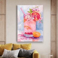 Pictură ArtShop Cocktail with Flowers 60x90cm (PET247-P-L)