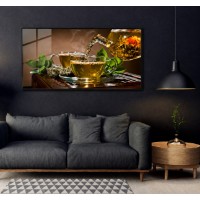 Pictură ArtShop Kettle With A Cup Of Tea 80x40cm (PET68-M)