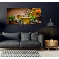 Pictură ArtShop Kettle With A Cup Of Tea 70x35cm (PET68-L-PL)