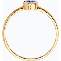 Inel din aur combinat cu diamant Casa Bosco 1011857 1,25g s.15,5 imaginea #4 — magazin online Desire.md