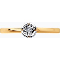 Inel din aur combinat cu diamant Casa Bosco 1011857 1,25g s.15,5 imaginea #5 — magazin online Desire.md