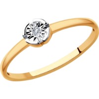 Inel din aur combinat cu diamant Casa Bosco 1011857 1,25g s.15,5