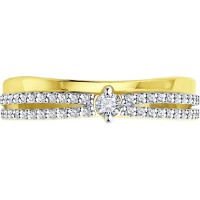 Inel din aur galben cu diamante Casa Bosco 1011896-2  2,53g s.16,5 imaginea #3 — magazin online Desire.md