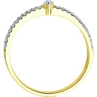 Inel din aur galben cu diamante Casa Bosco 1011896-2  2,53g s.16,5 imaginea #4 — magazin online Desire.md