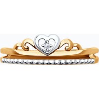 Inel din aur rosu cu diamant Casa Bosco 1011938 1,42g s.16 imaginea #5 — magazin online Desire.md
