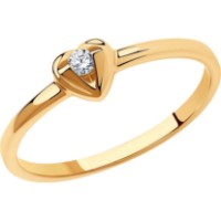 Inel din aur rosu cu diamant Casa Bosco 1011988 1g s.15,5