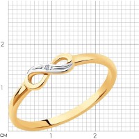 Inel din aur rosu cu diamante Casa Bosco 1011995 1,03g s.16 imaginea #4 — magazin online Desire.md
