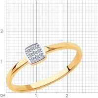 Inel din aur rosu cu diamante Casa Bosco 1011996 1,16g s.16 imaginea #3 — magazin online Desire.md