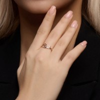 Inel din aur rosu cu diamante Casa Bosco 1011999 1,13g s.15,5 imaginea #4 — magazin online Desire.md