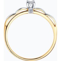 Inel din aur combinat cu diamante Casa Bosco 1012042 1,49g s.18 imaginea #3 — magazin online Desire.md